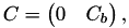 \[ C = \begin{pmatrix} 0 & C_b \end{pmatrix}, \]